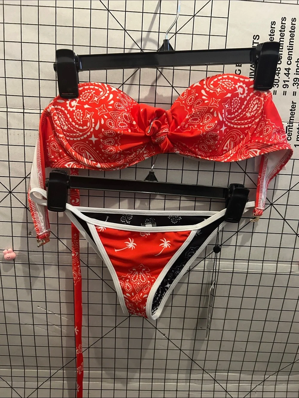Wildfox Red Bandana Print Bikini Set - Two Piece Swimwear